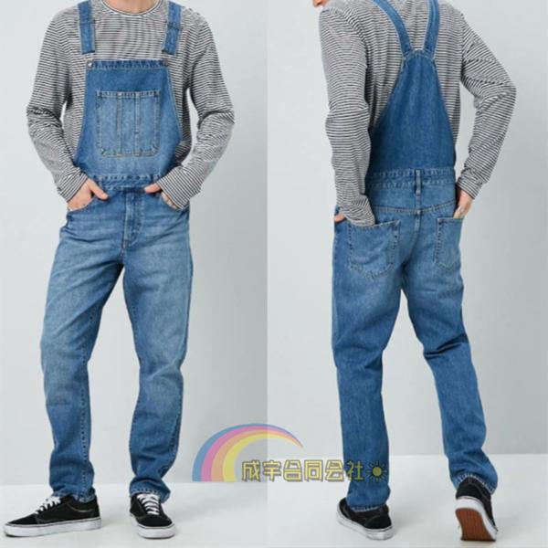 デニム オーバーオール メンズ サロペット チノパンツ つなぎ   アメカジ コットン ヒップポップ...