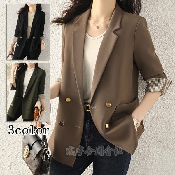 長袖 テーラードジャケット スーツジャケット レディース 春秋 コート 30代 40代 ビジネススー...