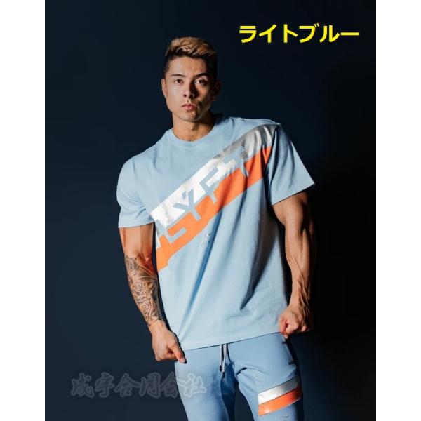 メンズ 半袖 スウェット トップス Tシャツ 英字 ロゴプリント トレーニングウェア スポーツウェア...