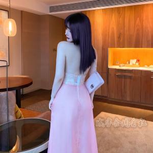 ホルターネックワンピース セクシー マキシ丈 ...の詳細画像3