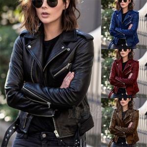 PU レザージャケット レディース 4色 大きいサイズ