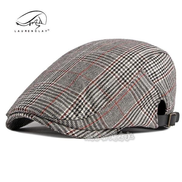 メンズ レディース ハンチング帽子  冬帽子 ぼうし アウトドア レトロ チェック柄 通気 耐寒 カ...