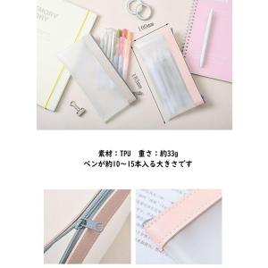 即納 ペンケース クリア おしゃれ 韓国 透明...の詳細画像3