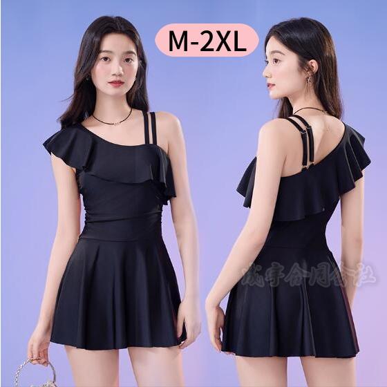 レディース ワンピース水着 体型カバー 大きいサイズ オトナ女子 バスト 盛れる フレアスカート 露...