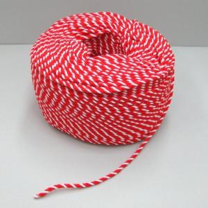 紅白紐 ひも ロープ (アクリル製)  太さ6ミリ/1ｍ単位販売