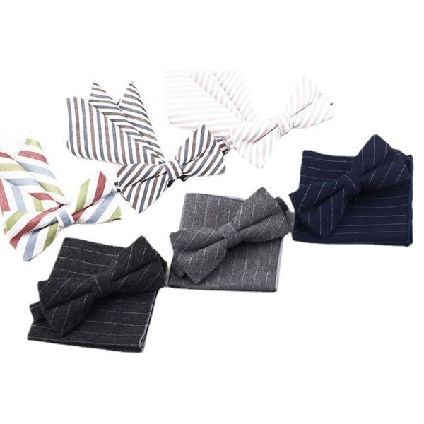 蝶ネクタイ ポケットチーフ セット 紳士 蝶タイ チェック柄 結婚式 二次会 パーティー イベント ...