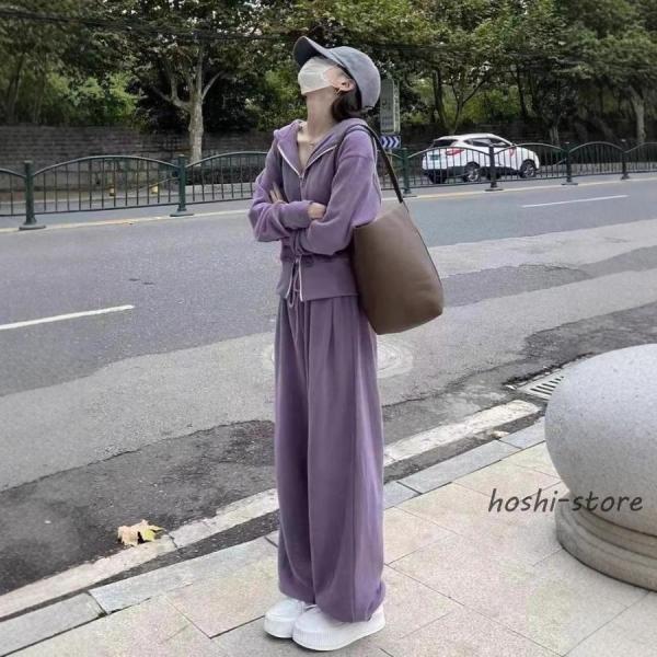 スウェット  上下セット レディース  ジップアップ セットアップ 長袖 春 秋 可愛い カジュアル...