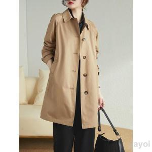 トレンチコート コート レディース 春 秋冬 ...の詳細画像5
