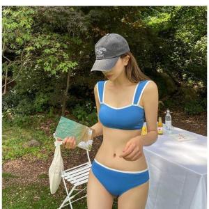水着 ビキニ タンキニ 無地 ビキニ レディース 体型カバー ママ ラッシュガード 20代 30代 40代 50代 上下セット ビキニ 可愛い シンプル