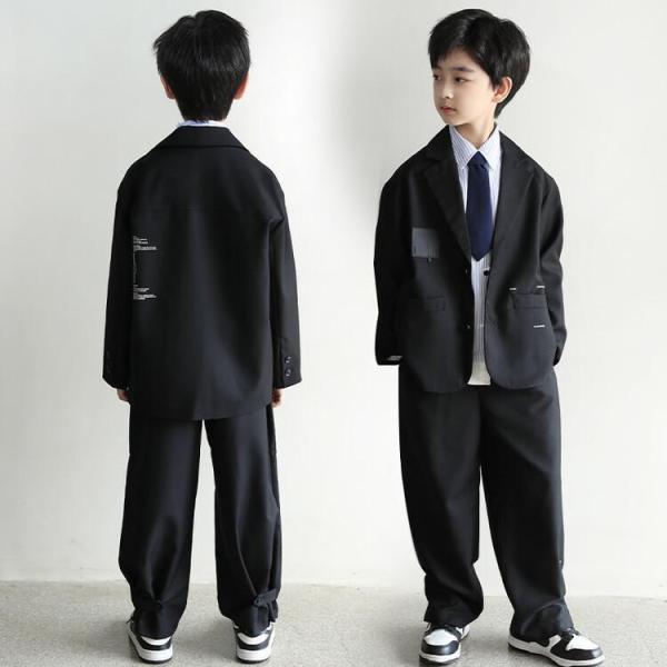 子供 スーツ 男の子ジュニア キッズフォーマルスーツ 2点セットジャケット ズボン 卒業式 入学式 ...