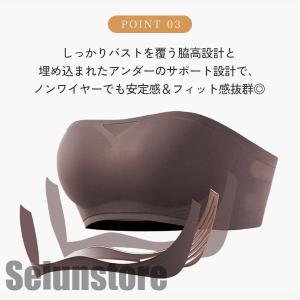 ストラップレスブラ ノンワイヤー ブラ チュー...の詳細画像4