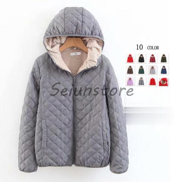 キルティングコート 中綿コート コート ジャケット レディース 冬 アウター 無地 冬 裏起毛 裏ボ...