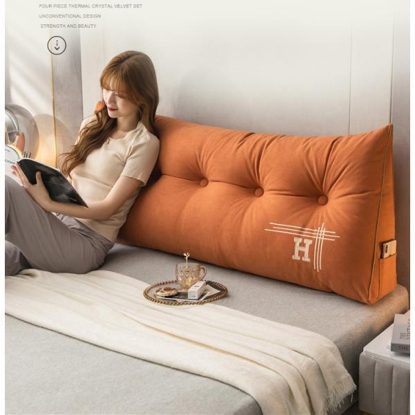 背もたれ クッション ベッド ロング 背もたれクッション 三角クッション 読書枕 ソファー 寝ながら...