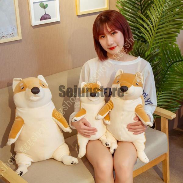 柴犬抱き枕 ハスキー 癒し系 ネコ 大 動物 色 40cm 柴犬 ぬいぐるみ 入学祝い かわいい ス...