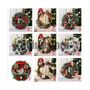 2021クリスマス飾り 30cm 40cm クリスマスツリー オーナメント ナチュラル ドアリース 玄関 庭園 部屋 壁飾り ガーランド 松かさ おしゃれ 新年飾り