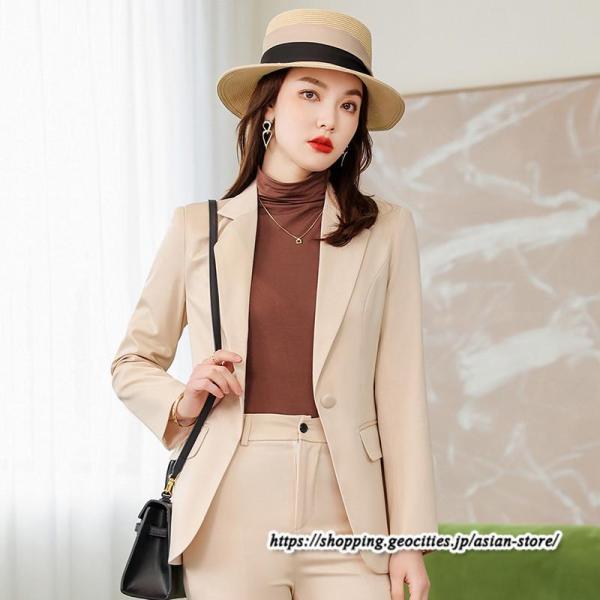 スーツ レディース パンツスーツ ビジネス リクルート OL テーラード 長袖 2点セット オフィス...