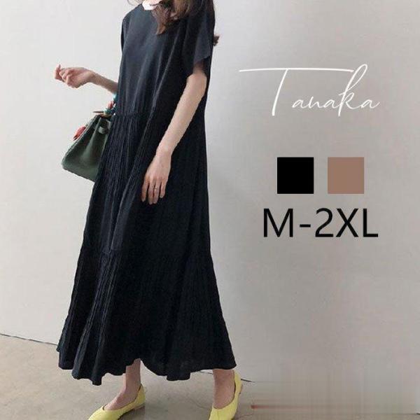 ワンピース レディース マキシ丈 大きいサイズ 花柄 大きいサイズ ゆったり 半袖 リネン ワンピー...