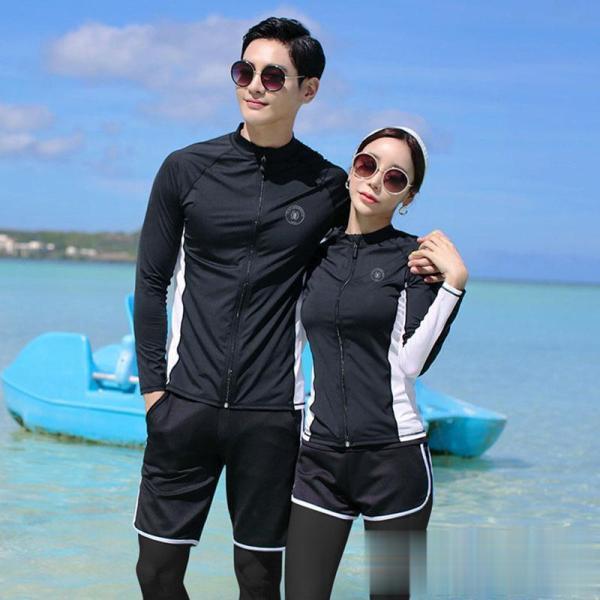 ラッシュガードペアペアルックレディース 上下セット ラッシュガード メンズ 長袖 おすすめラッシュガ...