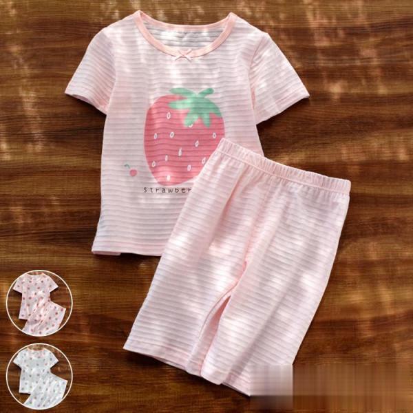 パジャマ キッズ 夏 半袖 子供服  女の子 ルームウェア パジャマセット韓国風 上下セット 110...