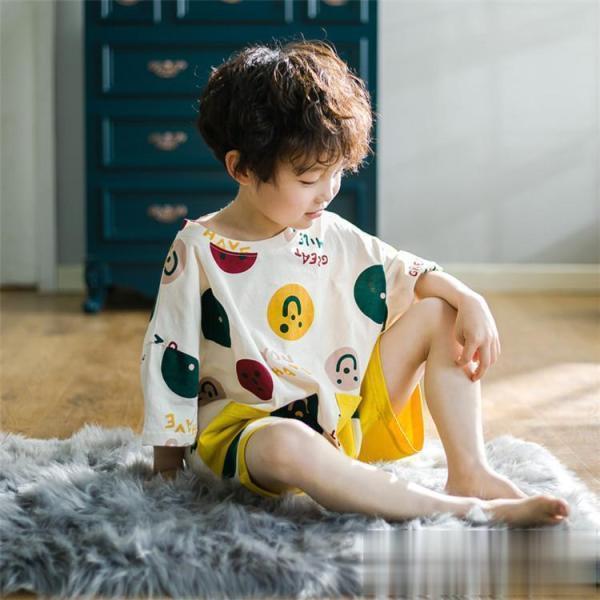 パジャマ キッズ 夏 半袖 子供服 男の子  ルームウェア パジャマセット韓国風 上下セット 110...