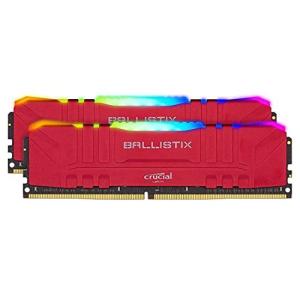 クルーシャル  デスクトップ用ゲーミングメモリ LED搭載 8GBX2枚 DDR4-3600 CL16 DIMM Red 制限付無期限