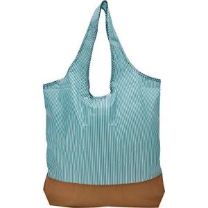 現代百貨 PASSO エコバッグ パターン  グリーン ストライプ 反射