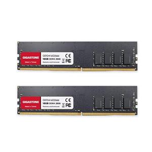 Gigastone デスクトップPC用メモリ DDR4 16GBx2枚  DDR4-2666MHz PC4-21300 CL19 1.2V UDIMM 288 Pin Unbuffered Non-ECC