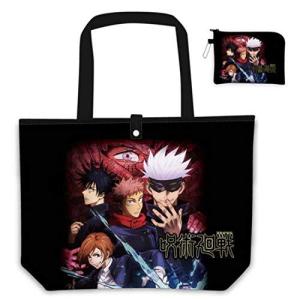 ケイカンパニー 呪術廻戦 折りたたみエコバッグ キービジュアル JK-OE-KV ブラック h130mm