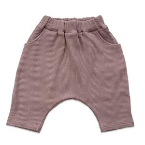 七分丈 サルエルリブパンツ サルエルパンツ 男児 女児 男女兼用 男の子 女の子 入園準備 保育園企画 お着換え楽々 70 80 90 95