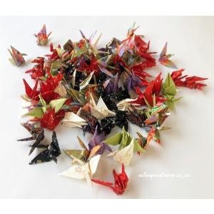 折り鶴シャワー7.5cm【紅白】100羽 結婚式 ウェディング 和婚 : 千羽の