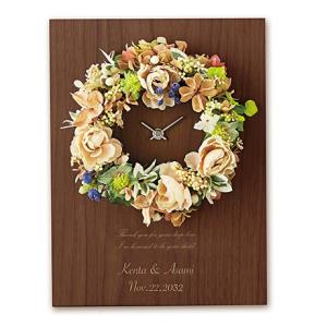結婚式披露宴ご両親プレゼント　フラワーリースクロック　ガーデン　074