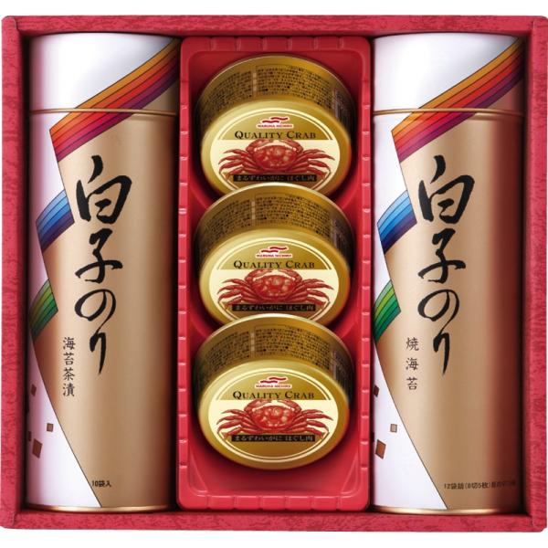 お歳暮ギフト　白子のり　海苔とカニ缶詰合せ　V6061519