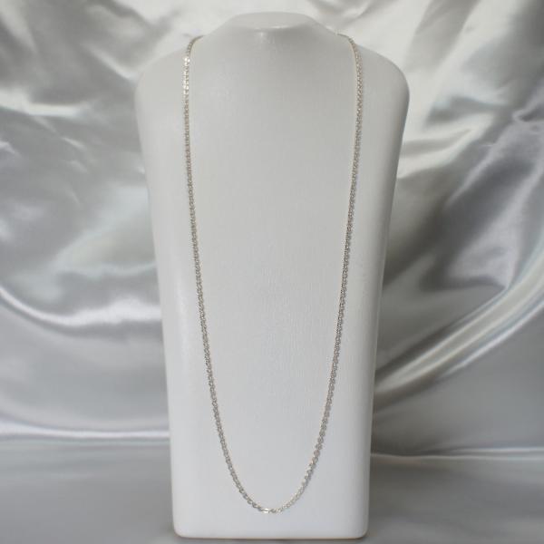 ネックレス シルバー925 700mm あずき スペイン製 700mm×1.5mm×1.5mm メン...