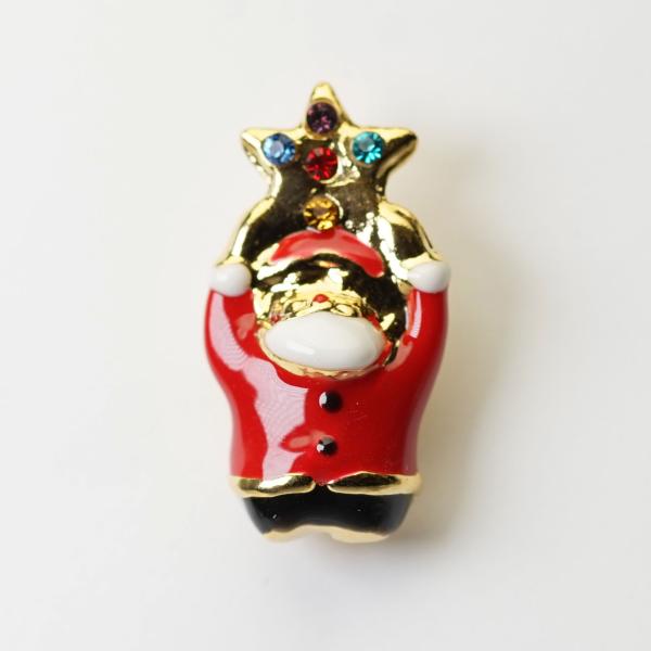 タックピン ピンブローチ 星の サンタクロース クリスマス アクセサリー ギフト 贈り物