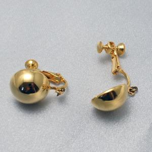 ネジばねクリップ 14mm イヤリング ゴール...の詳細画像1