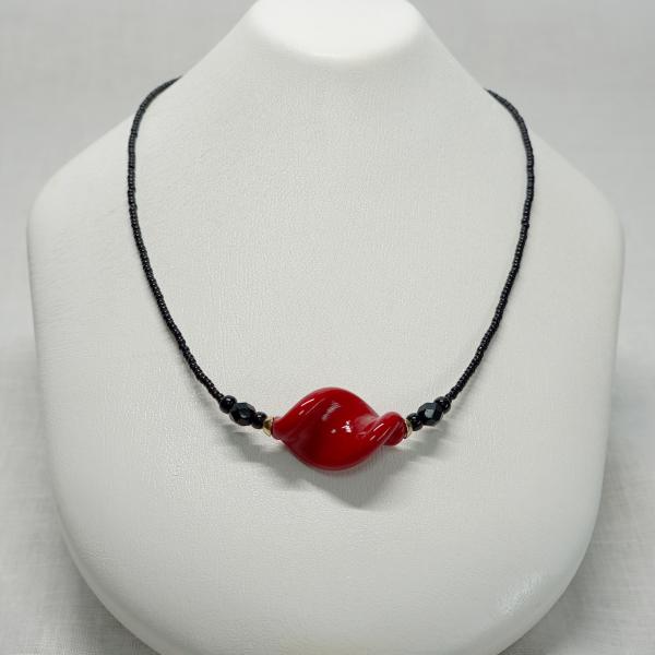 ネックレス ベネチアングラス イタリア製 エリカ 赤 ベネチアンガラス レディース