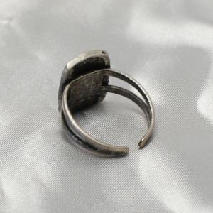 リング イタリア製 七宝 長方形 小 グリーンの詳細画像5