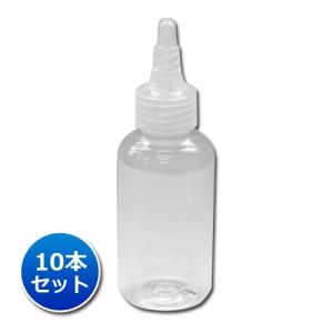 詰め替え容器100ml 透明 PTワンタッチキャップ（白×半透明） 業務用