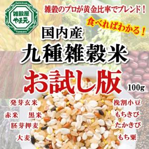 雑穀米 国産 送料無料 お試し 100g 9種ブレンド 食べればわかる 雑穀エキスパートが黄金比率ブレンド 安心の国内産雑穀使用｜sekainoyamgen