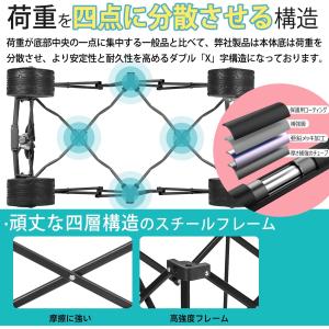 Sekey キャリーカート ワゴン 極太タイヤ...の詳細画像3