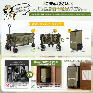 Sekey キャリーカート ワゴン 特大タイプ...の詳細画像3