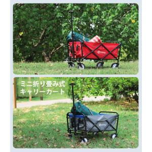 Sekey ミニキャリーカート 軽量 小型 折畳式 耐荷重80kg アウトドア 室内 多用途  ワゴン 収納ケース付き 前輪360度回転 【メーカー直送＆1年間保証】
