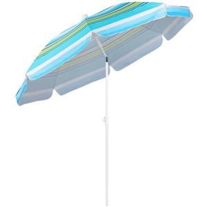 Sekey ビーチパラソル 直径200cm×高さ224cm チルト機能付き   日除け UVカット 汎用 縞柄【1年保証】