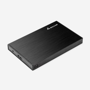Salcar USB3.0 2.5インチ HDD/SSDケース SATA3対応 9.5mm/7mm厚両対応 UASP対応 Windows/Mac両対応 工具不要 簡単脱着 アルミ 高放熱性 ブラック 【1年保証】