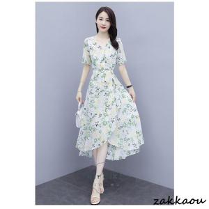 ロングワンピース レディース 花柄サマードレス...の詳細画像1