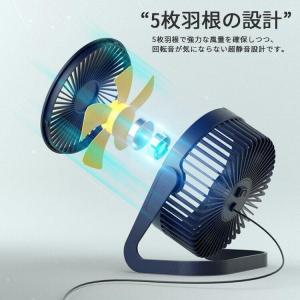 卓上扇風機静音usb扇風機卓上強力2段階風量調...の詳細画像2