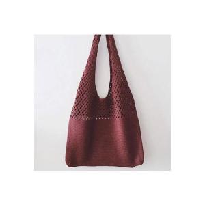 ニットバッグ トートバッグ サマーバッグ マザ...の詳細画像3
