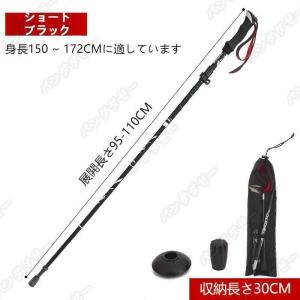 トレッキングポール 折りたたみ式カーボン アル...の詳細画像2