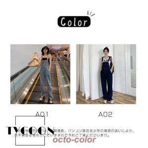 デニムサロペット オーバーオール オールインワ...の詳細画像3