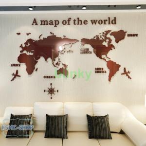 3D 世界地図 ウォールステッカー 壁紙 di...の詳細画像1